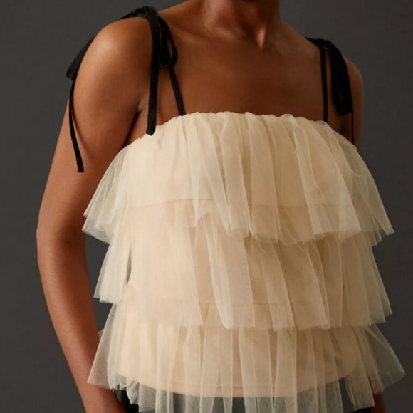 Anthropologie Sunday in Brooklyn Tie-Strap Tank Fairy Whimsical Feminine Ballet - Picture 1 of 3